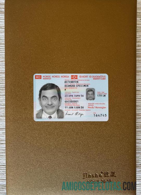 Norway ID Card 2021 Present olhar de foto frente exemplo